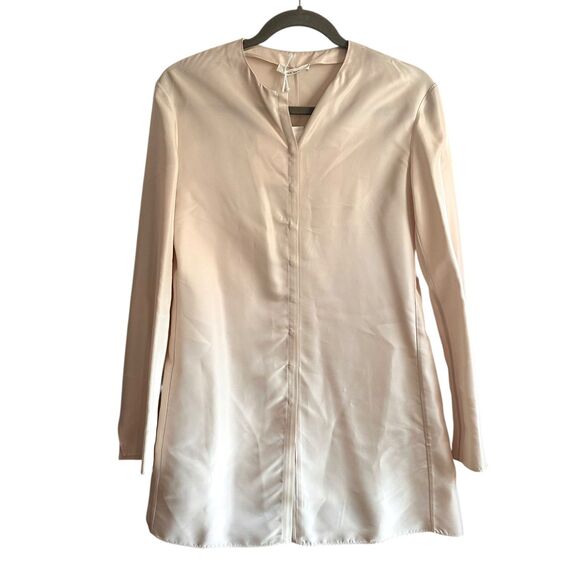 THE ROW Berilla Satin Buttoned Blouse Tea White NWT 2 - Picture 3 of 8